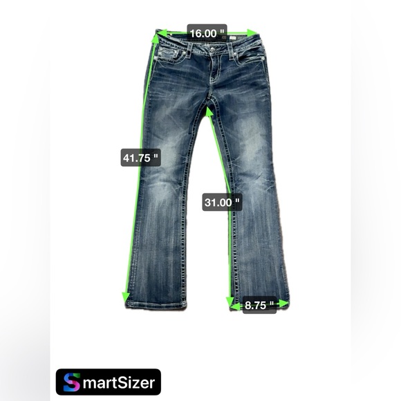 Miss Me Womens Boot Cut Denim Jeans Size 31 - Picture 6 of 6